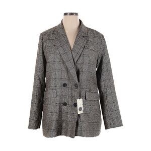 Ebossy Plaid Print Brown/Taupe Blazer Size XL